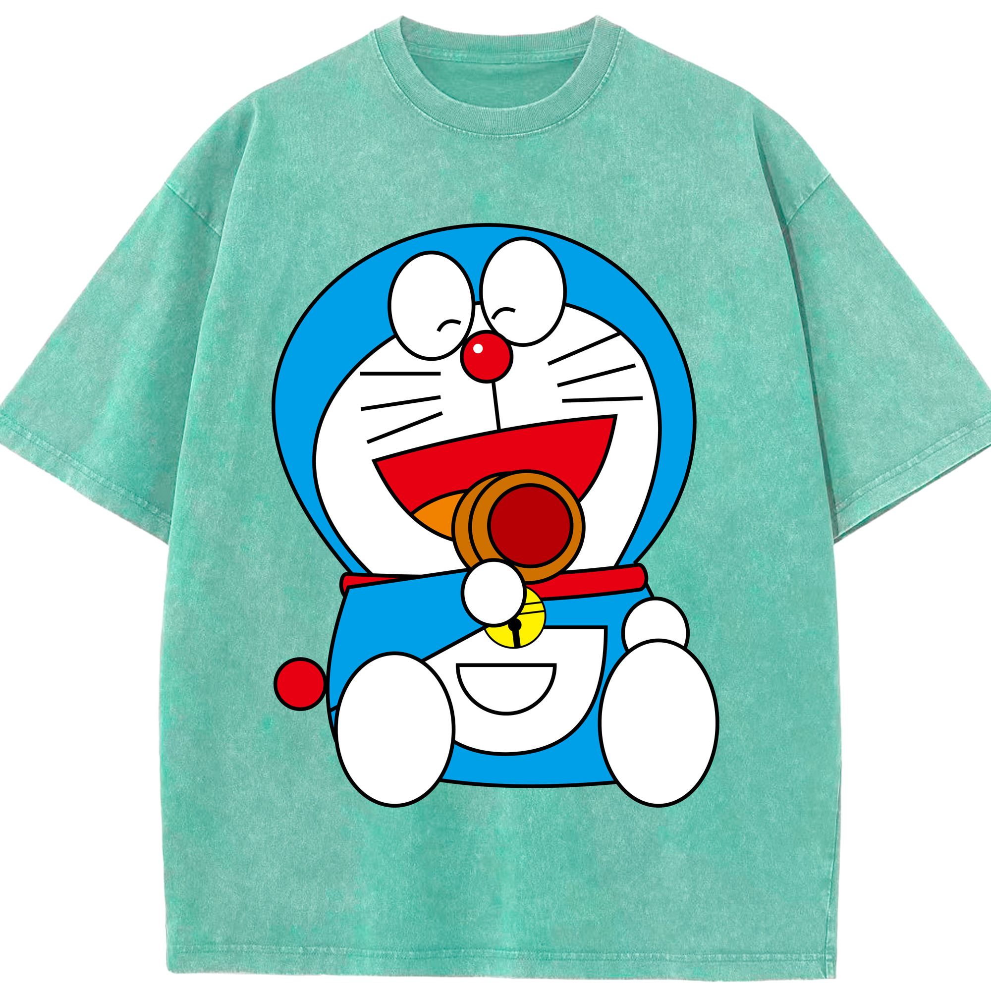 （画像用） ドラえもん Doraemon 綿100% ヴィンテージ風 半袖Tシャツ（フロントプリント）